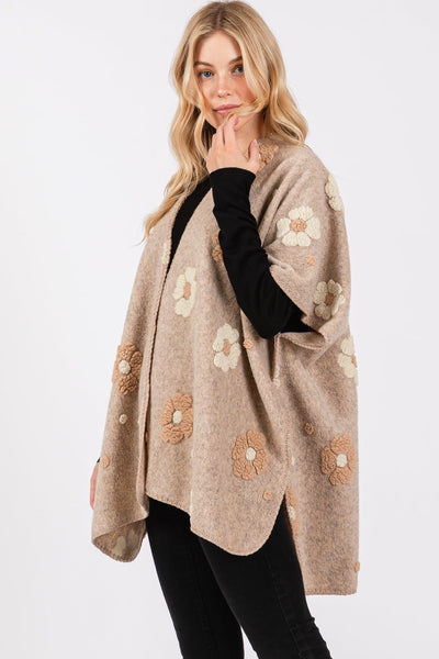 MS0399 Floral Fleece Kimono - MiMi Wholesale