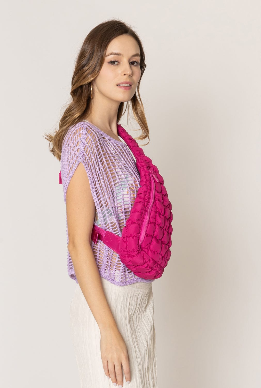 QBS410088 Brielle Quilted Sling Bag - MiMi Wholesale