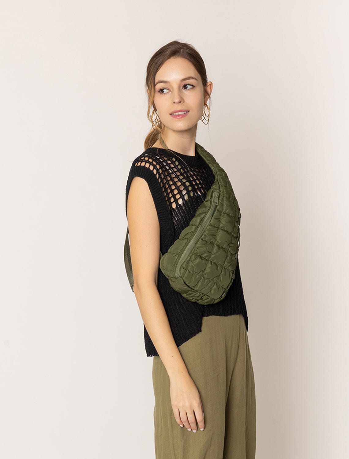 QBS410088 Brielle Quilted Sling Bag - MiMi Wholesale