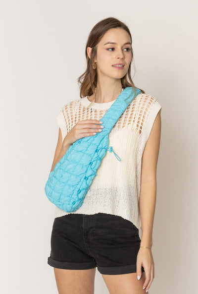 QBS410088 Brielle Quilted Sling Bag - MiMi Wholesale