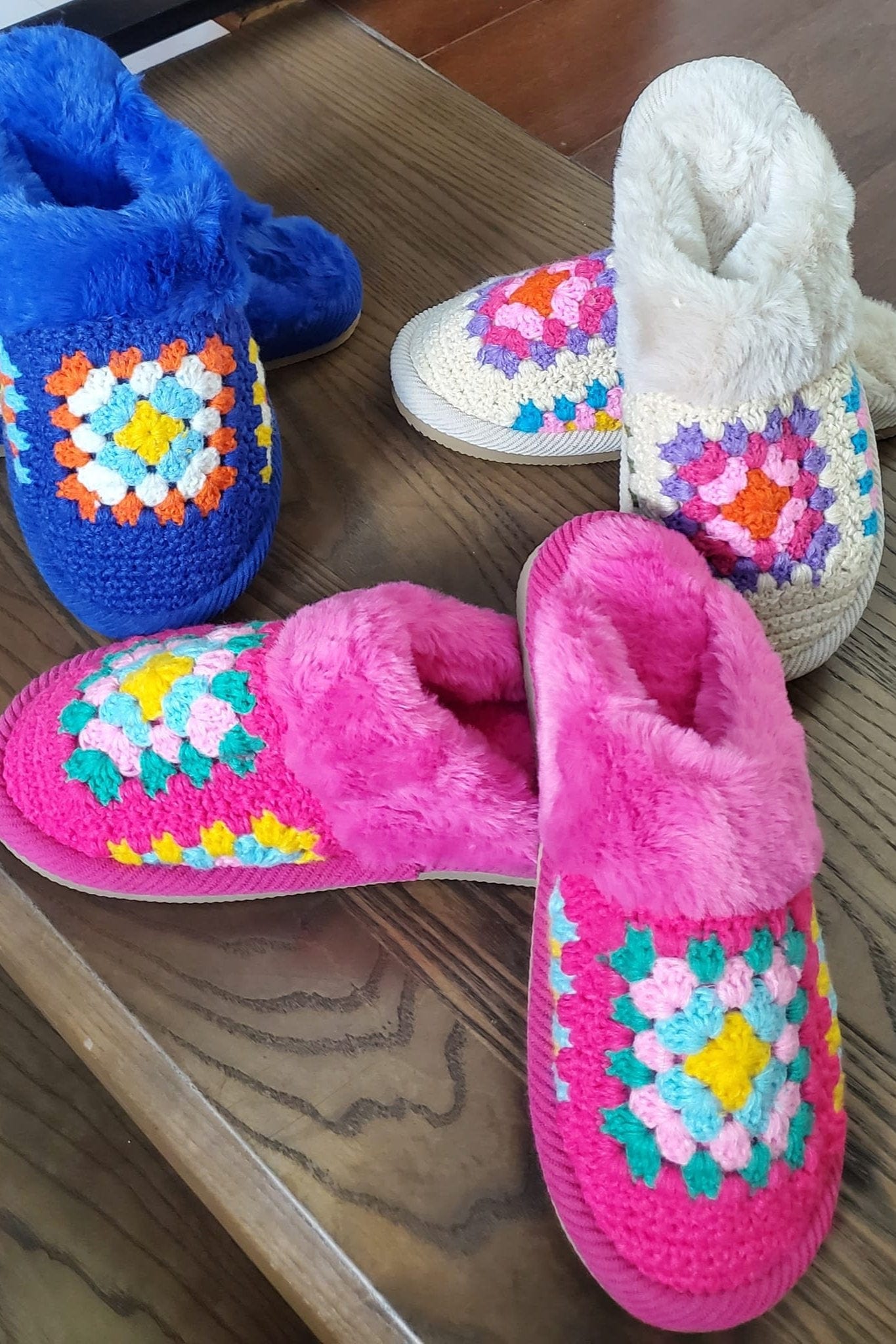 SPE7393 Handmade Crochet Slippers - MiMi Wholesale