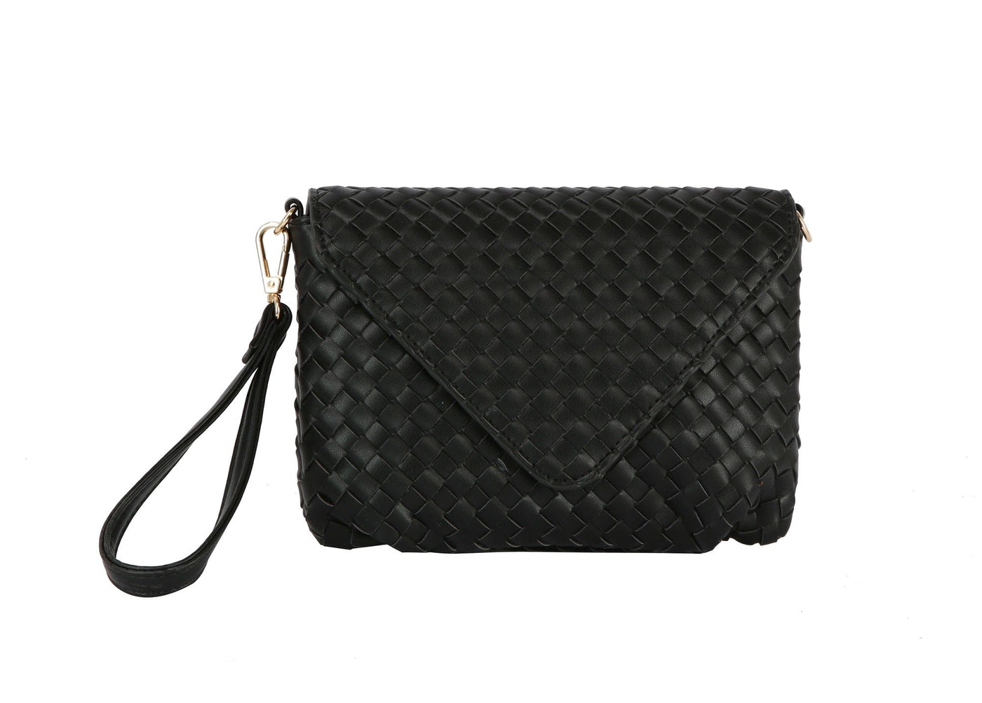 TDE0065 Lynn Three Compartment Woven Clutch/Crossbody - MiMi Wholesale