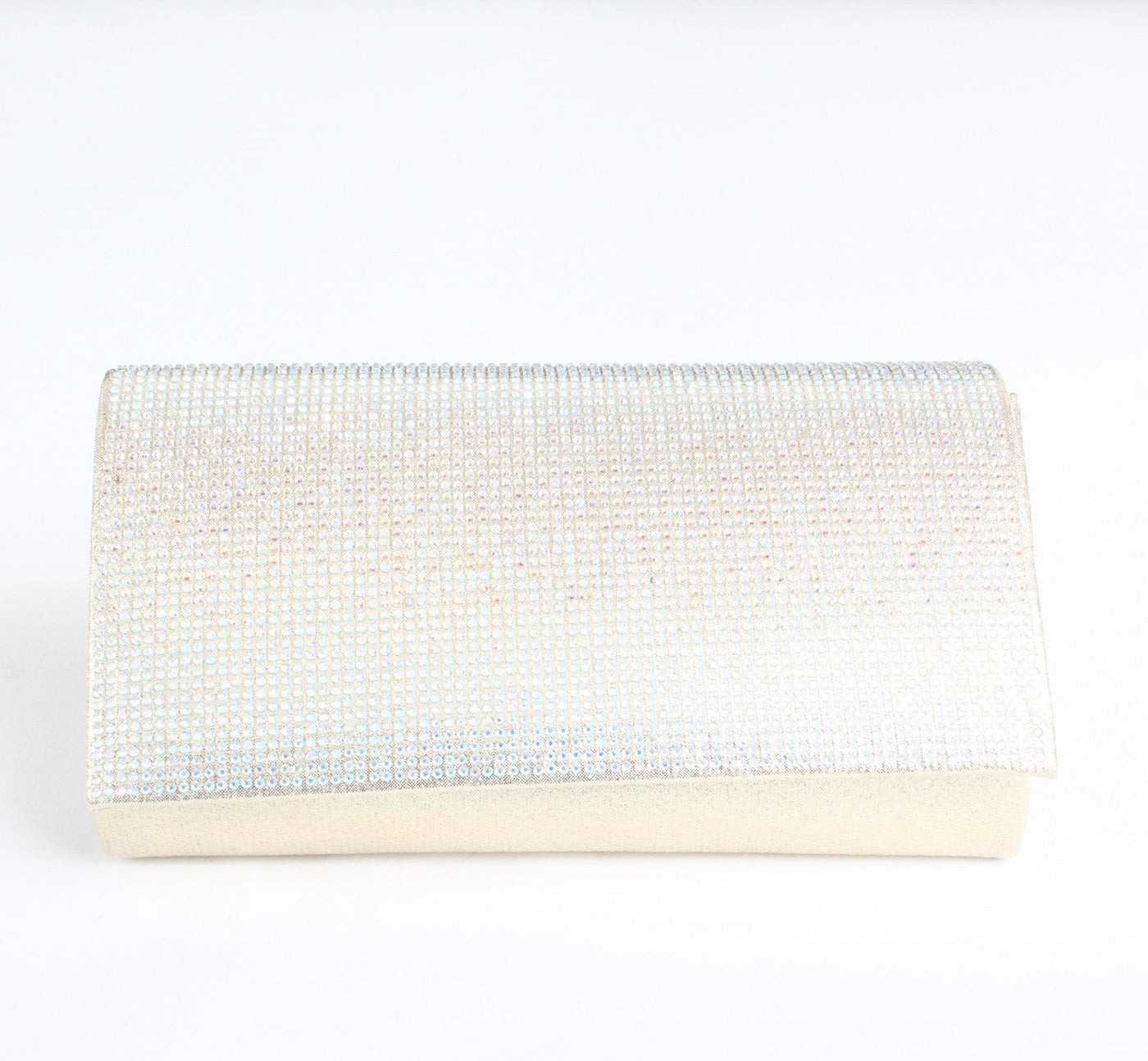 TG10033 Rounded Back Rhinestone Flap Clutch - MiMi Wholesale