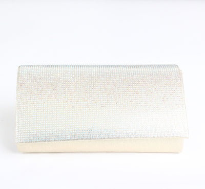 TG10033 Rounded Back Rhinestone Flap Clutch - MiMi Wholesale