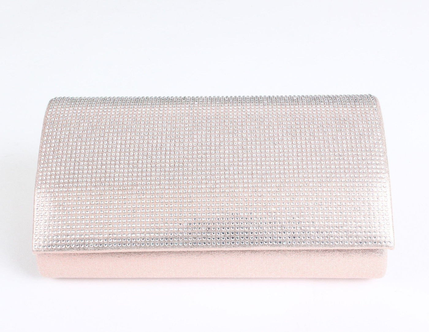 TG10033 Rounded Back Rhinestone Flap Clutch - MiMi Wholesale