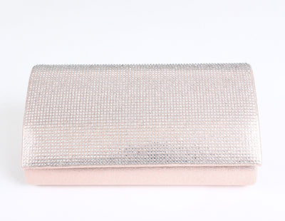 TG10033 Rounded Back Rhinestone Flap Clutch - MiMi Wholesale