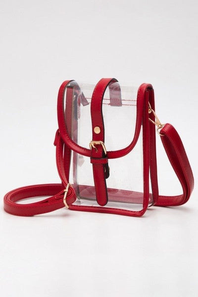 TG10608 Game Day Clear Buckle Strap Mini Crossbody Bag - MiMi Wholesale