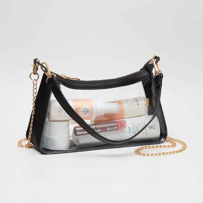 TG10618 Marilyn Clear Satchel Bag With Chain Strap - MiMi Wholesale