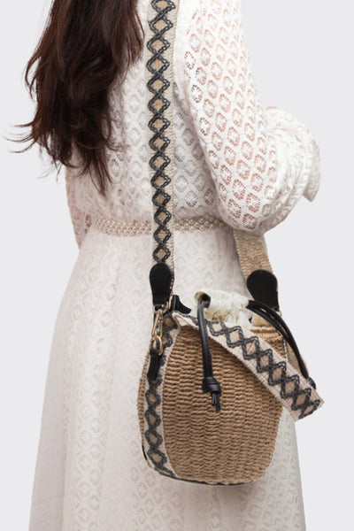 TG10621 Shaina Rattan Bucket Bag - MiMi Wholesale