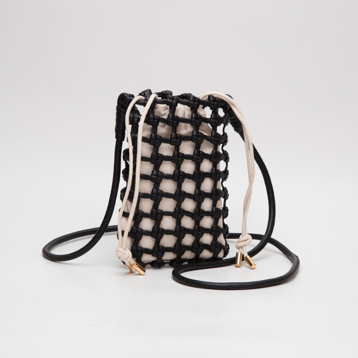 TG10626 Cara Mini Woven Drawstring Crossbody Bag - MiMi Wholesale