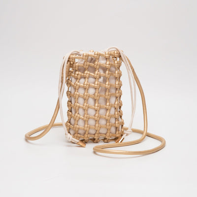 TG10626 Cara Mini Woven Drawstring Crossbody Bag - MiMi Wholesale