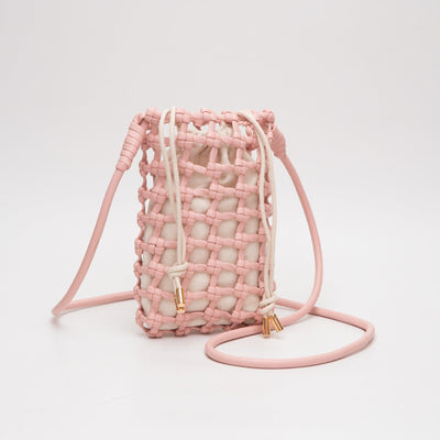 TG10626 Cara Mini Woven Drawstring Crossbody Bag - MiMi Wholesale