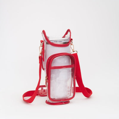 TG10651 Clear Gameday/Stadium Tumbler Holder Crossbody - MiMi Wholesale