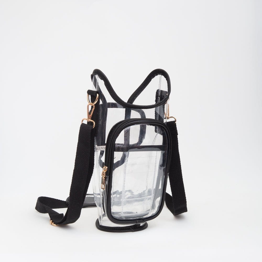 TG10651 Clear Gameday/Stadium Tumbler Holder Crossbody - MiMi Wholesale