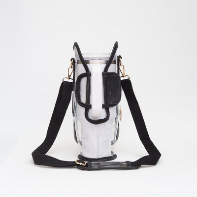 TG10651 Clear Gameday/Stadium Tumbler Holder Crossbody - MiMi Wholesale