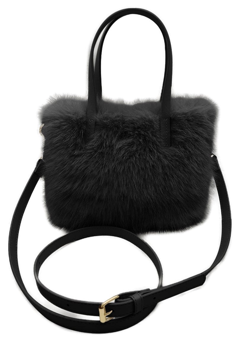 WBR420036 Mini Faux Fur Tote/Crossbody Bag - MiMi Wholesale