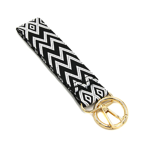 TG10268 Herringbone Patterned Wristband Keychain