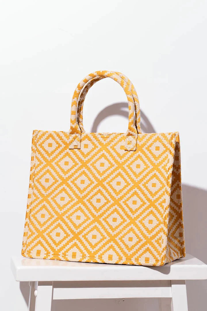 WBT210205 Charlotte Geometric Fabric Tote