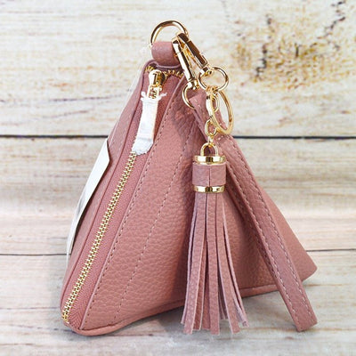 7092 Pyramid Wristlet w/ Tassel Keychain - Honeytote