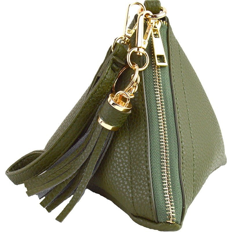 7092 Pyramid Wristlet w/ Tassel Keychain - Honeytote