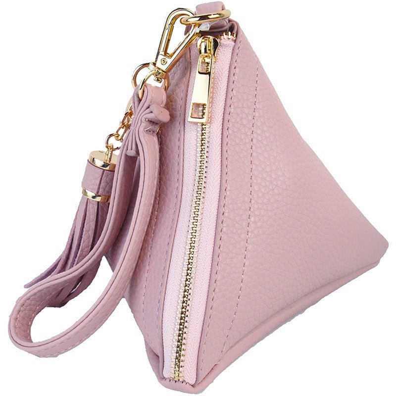 7092 Pyramid Wristlet w/ Tassel Keychain - Honeytote