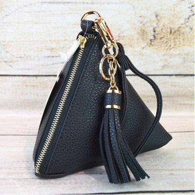 7092 Pyramid Wristlet w/ Tassel Keychain - Honeytote