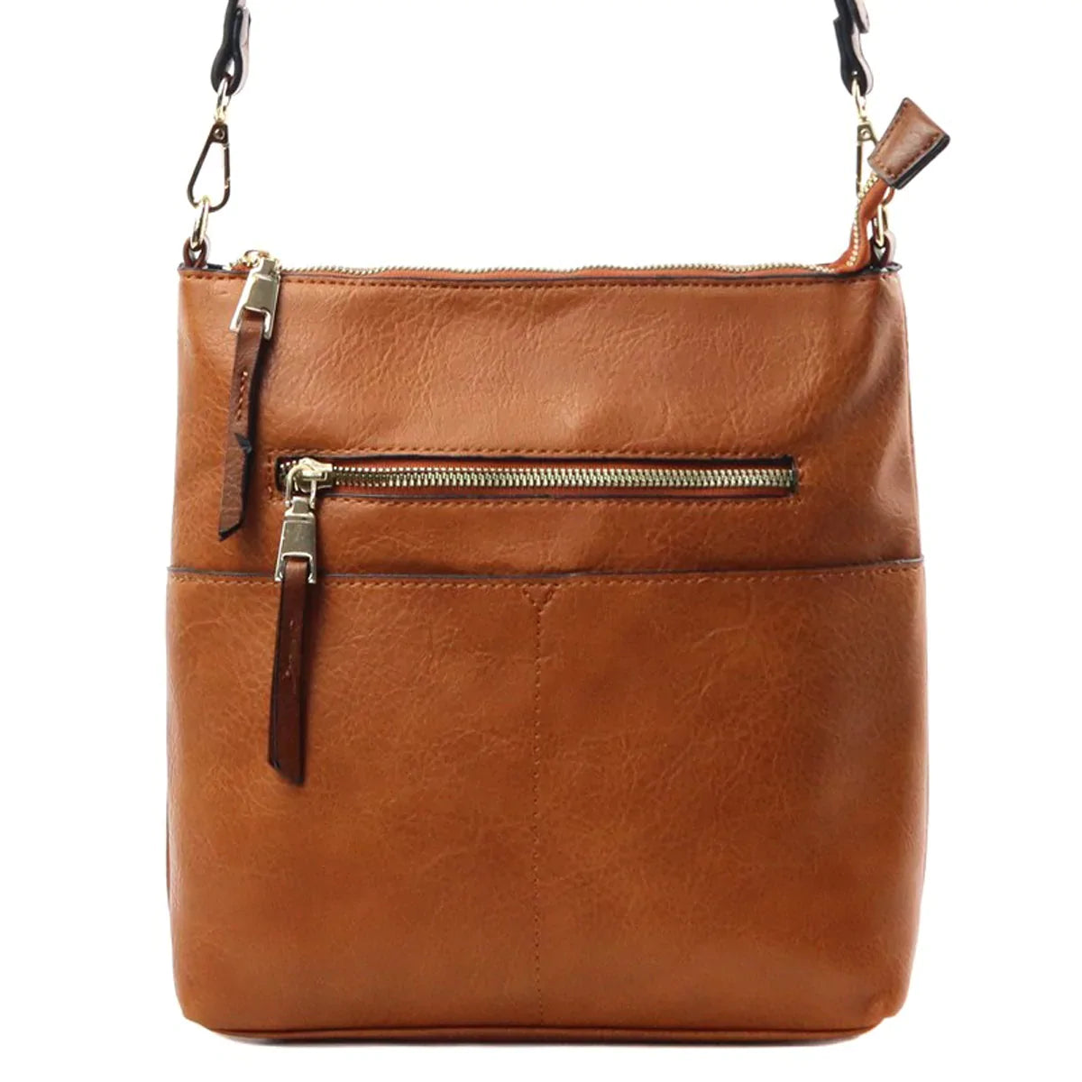 LQF038 Elina Zipper Front Crossbody Bag