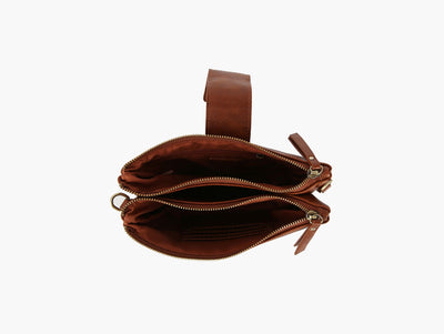 CQF010 Lisa Two Compartment Crossbody With Braid Detail