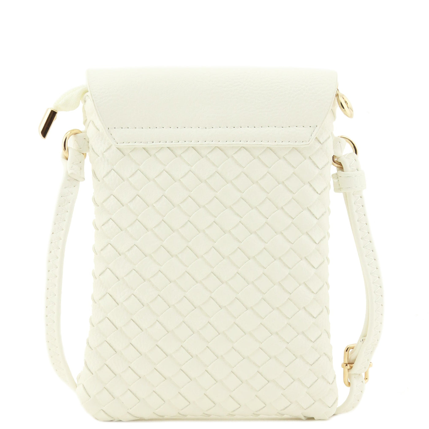 WU115 Wanda Woven Flapover Crossbody Bag Cell Phone Purse