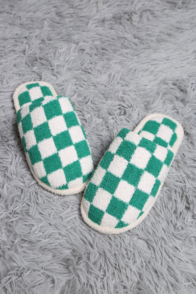 JCL4216 Super Lux Checkered Slippers