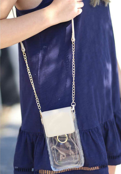 TB28208 Transparent Clear Cell Phone Holder/Crossbody