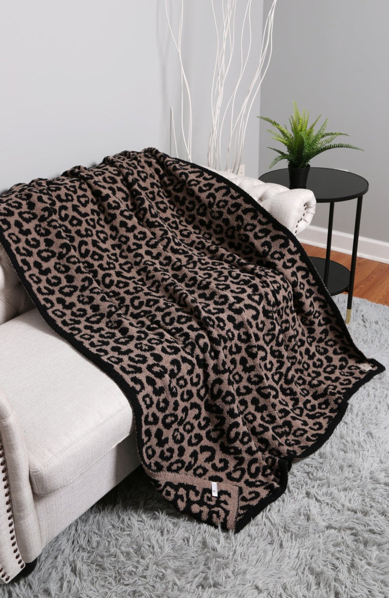 JCL1010 Super Lux Leopard Throw Blanket