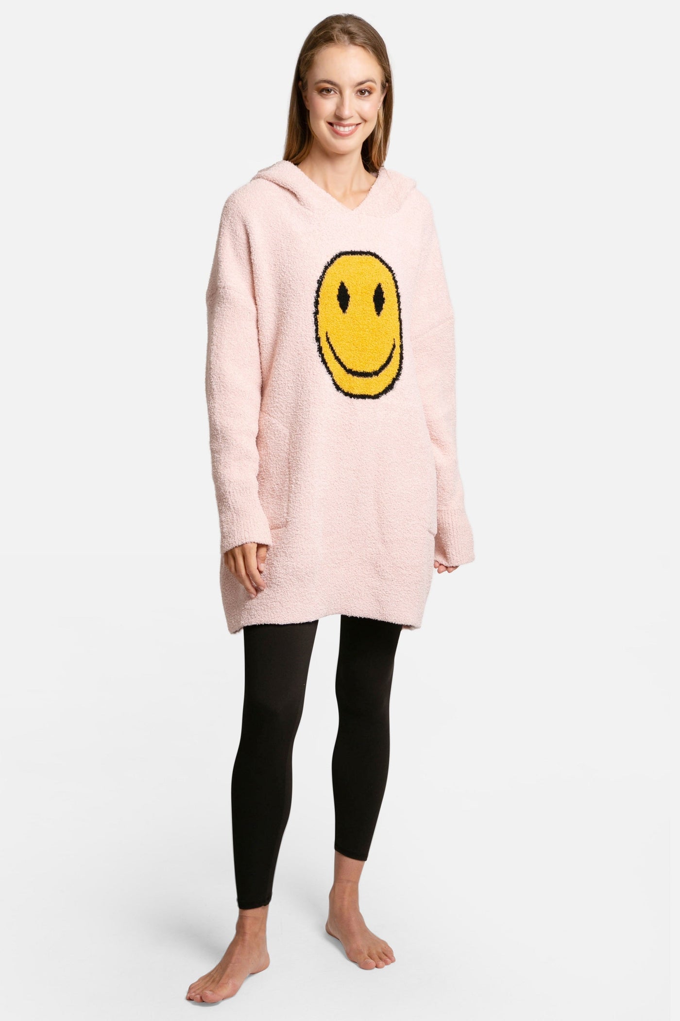 JCL4010 Super Lux Smiley Face Hooded Wearable Blanket