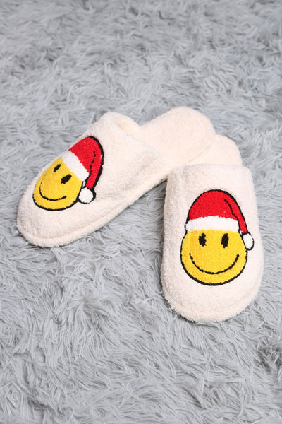 JCL4205-02 Super Lux Smiley Santa Slippers