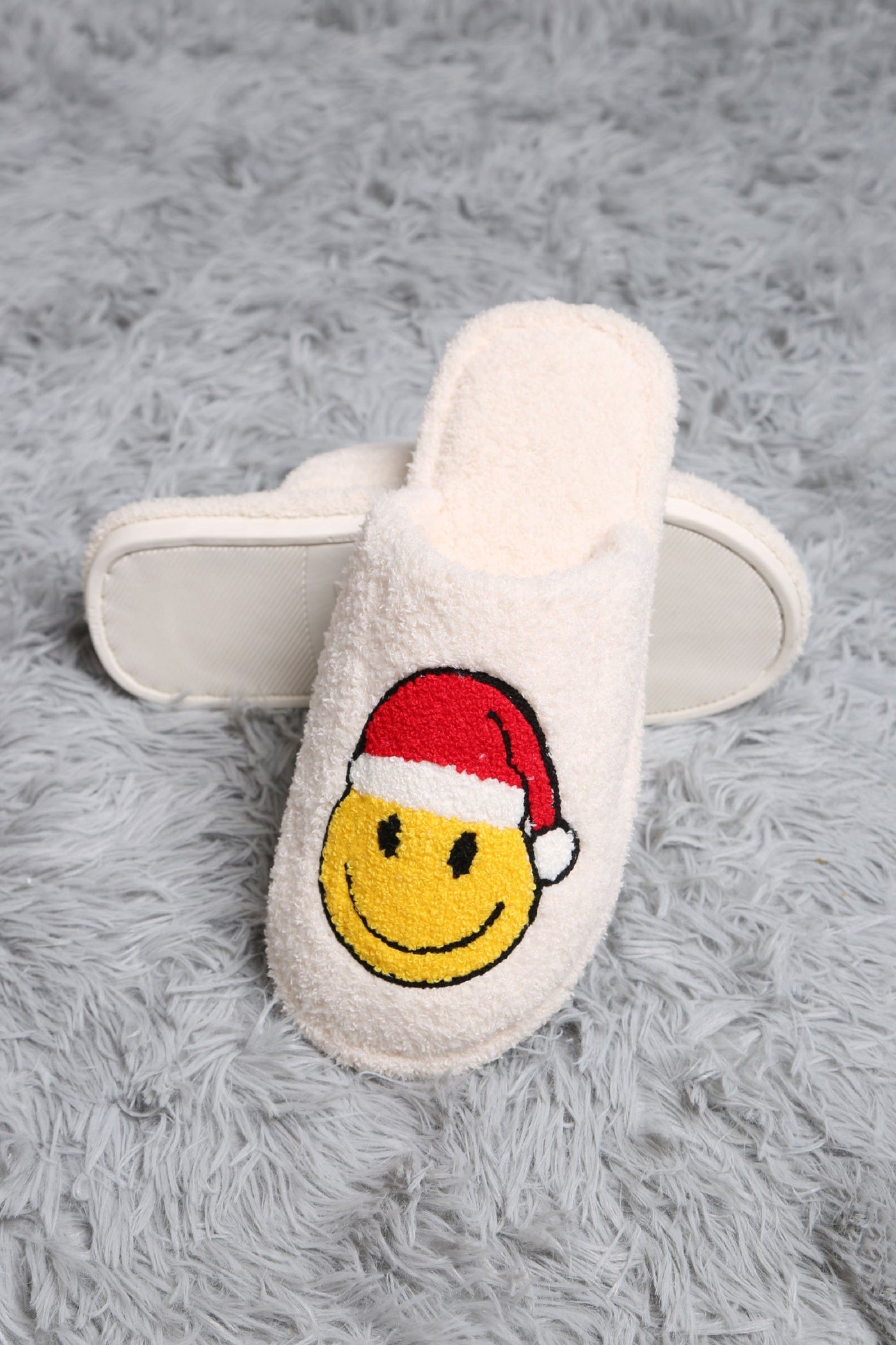 JCL4205-02 Super Lux Smiley Santa Slippers