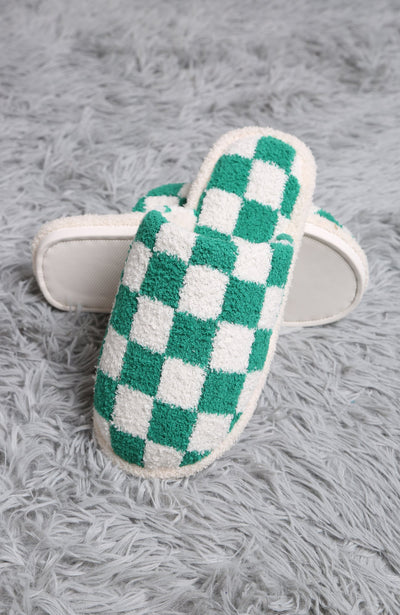 JCL4216 Super Lux Checkered Slippers
