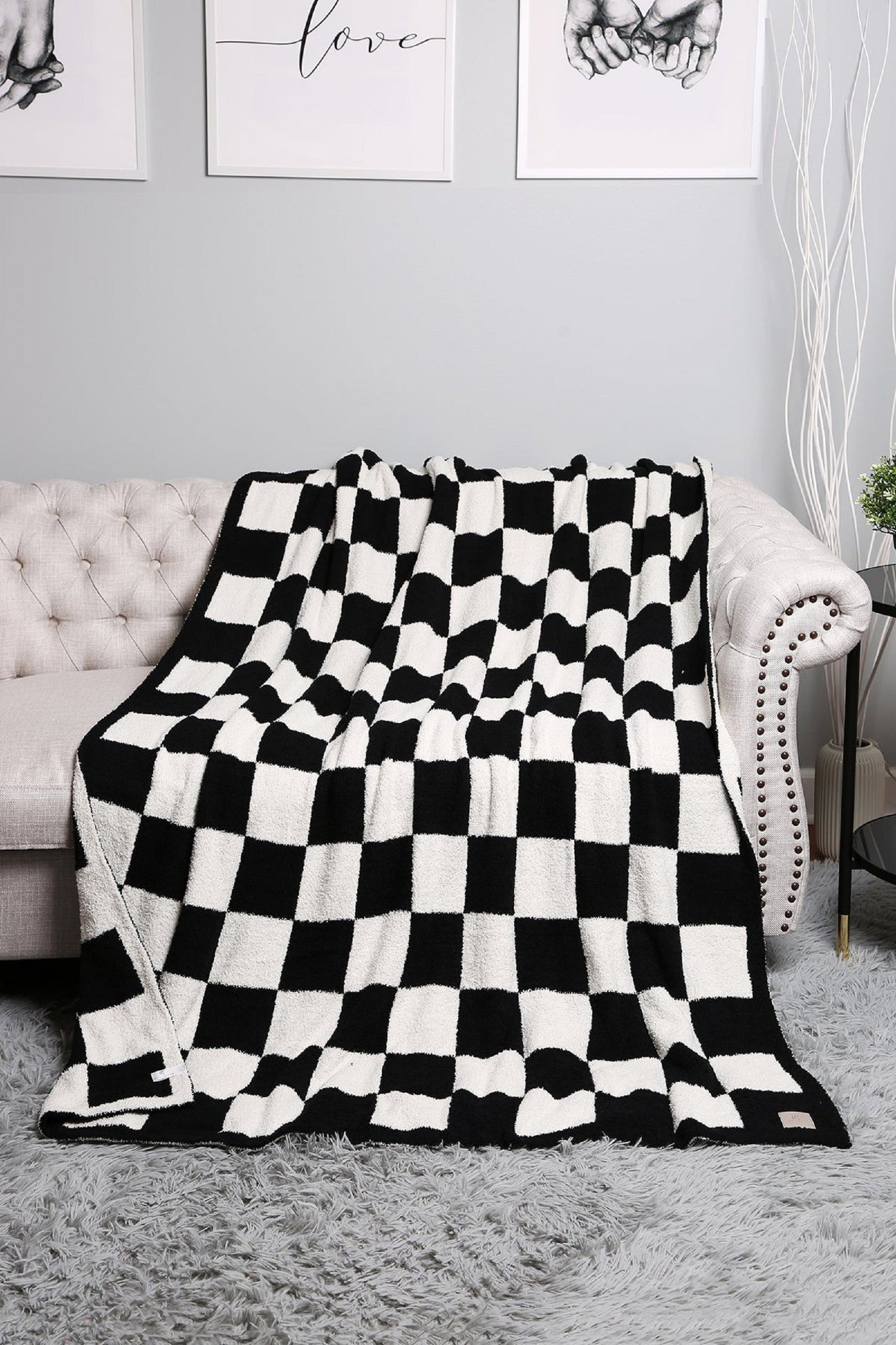 JCL4316 Super Lux Checkered Throw Blanket