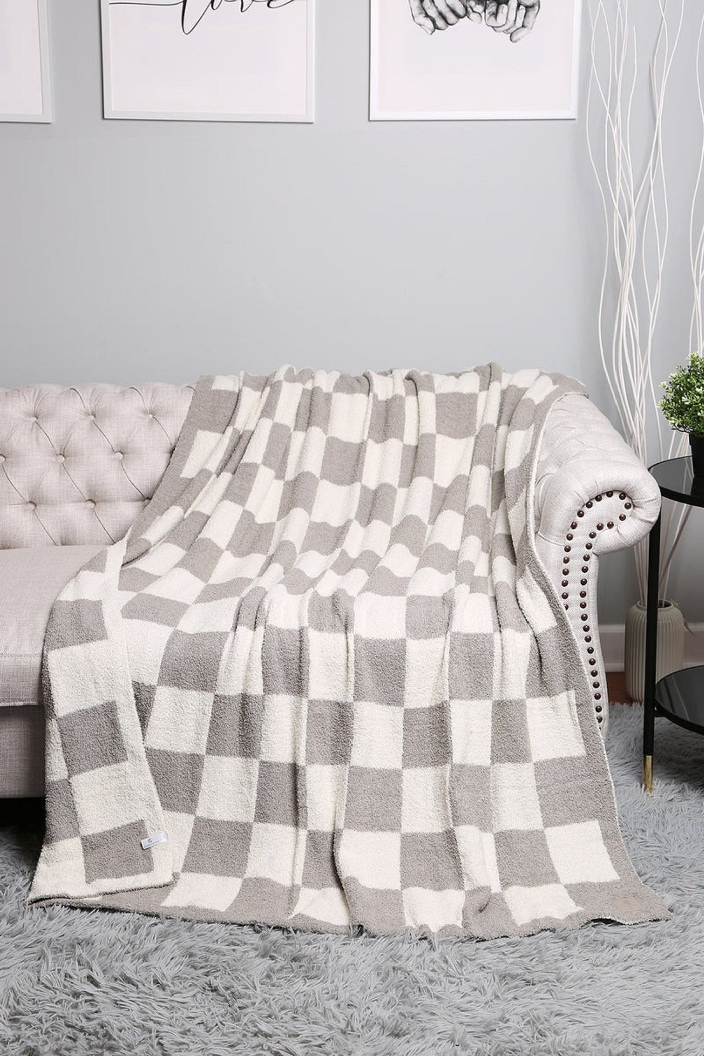 JCL4316 Super Lux Checkered Throw Blanket