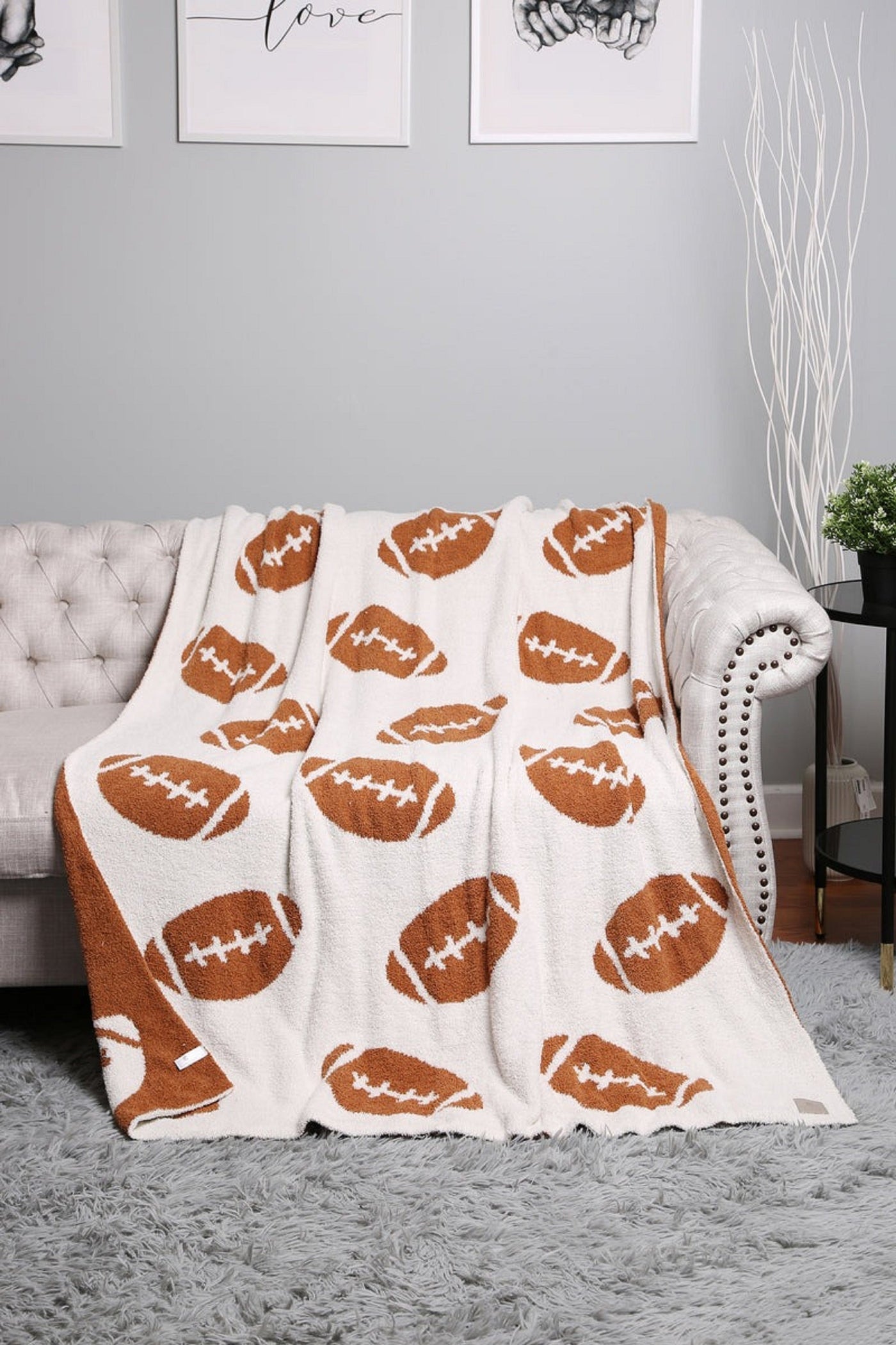 JCL4318 Super Lux Football Throw Blanket