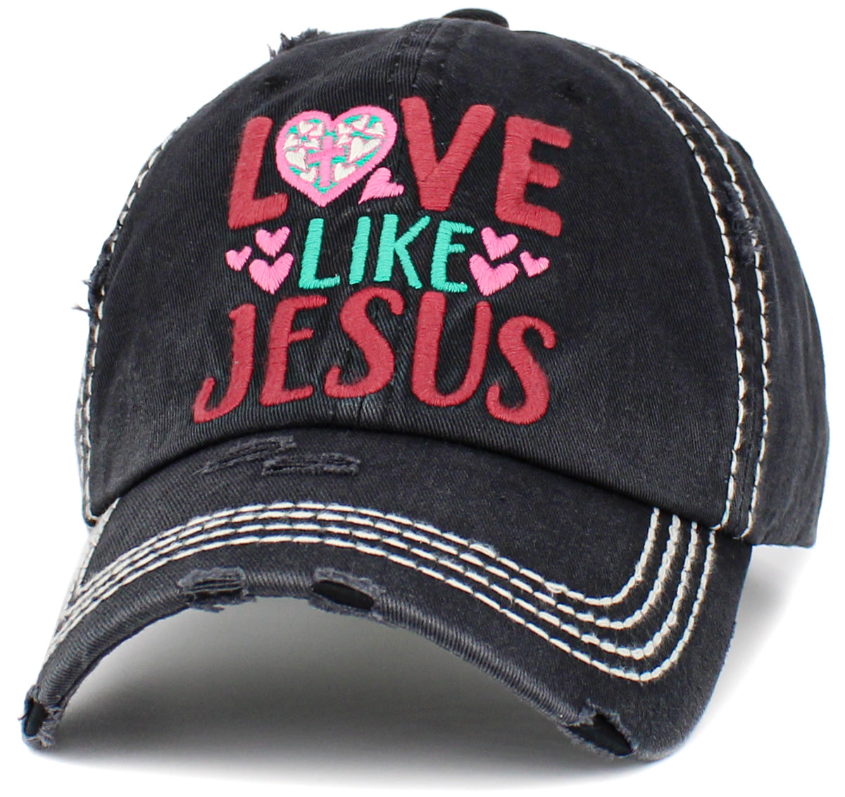 KBV1444 "Love Like Jesus" Washed Vintage Ballcap