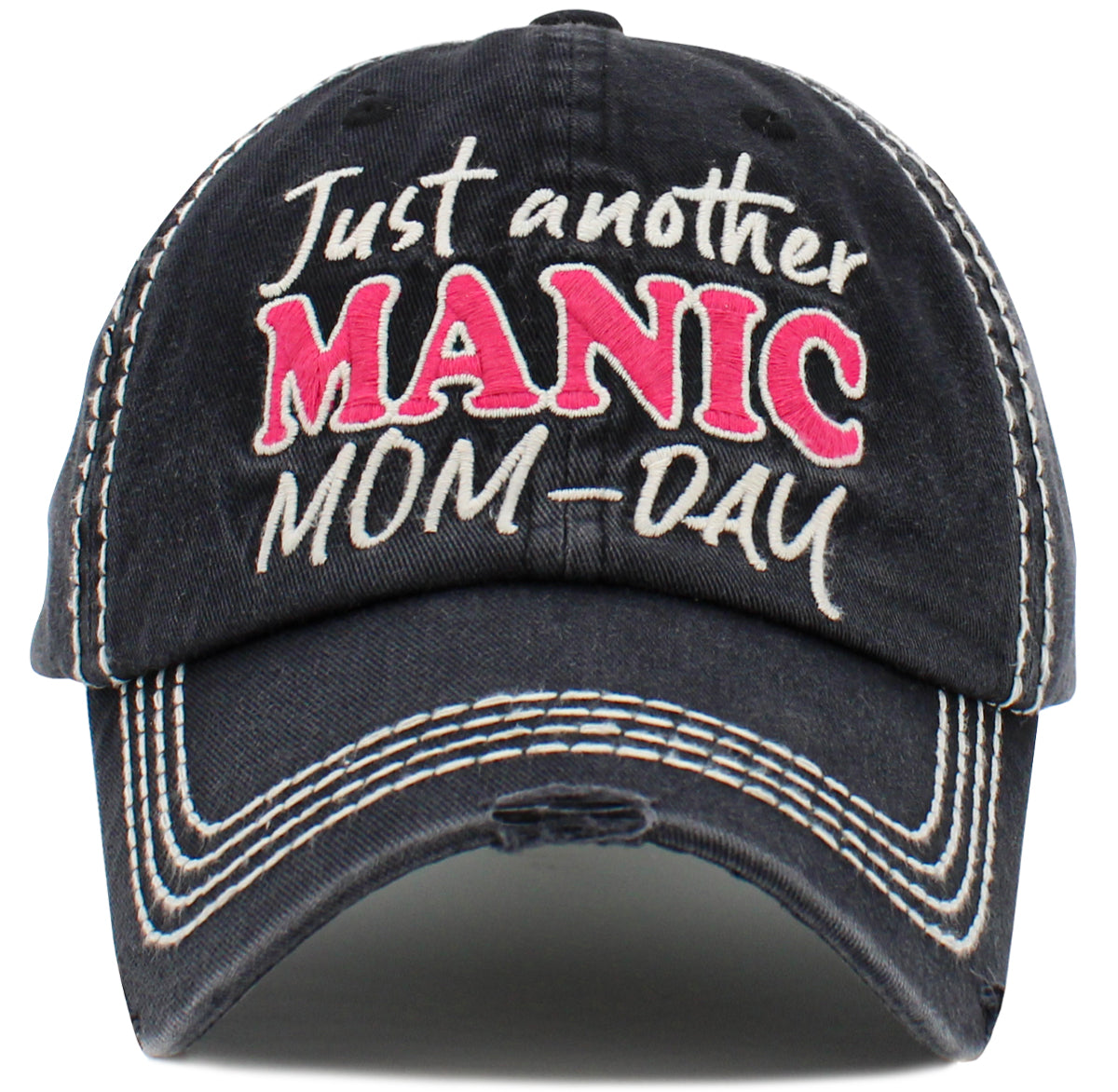 KBV1472 'Just another Manic Mom'  Washed Vintage Ballcap