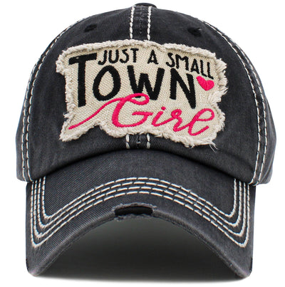 KBV1473 'Just a small town girl' Vintage Ballcap