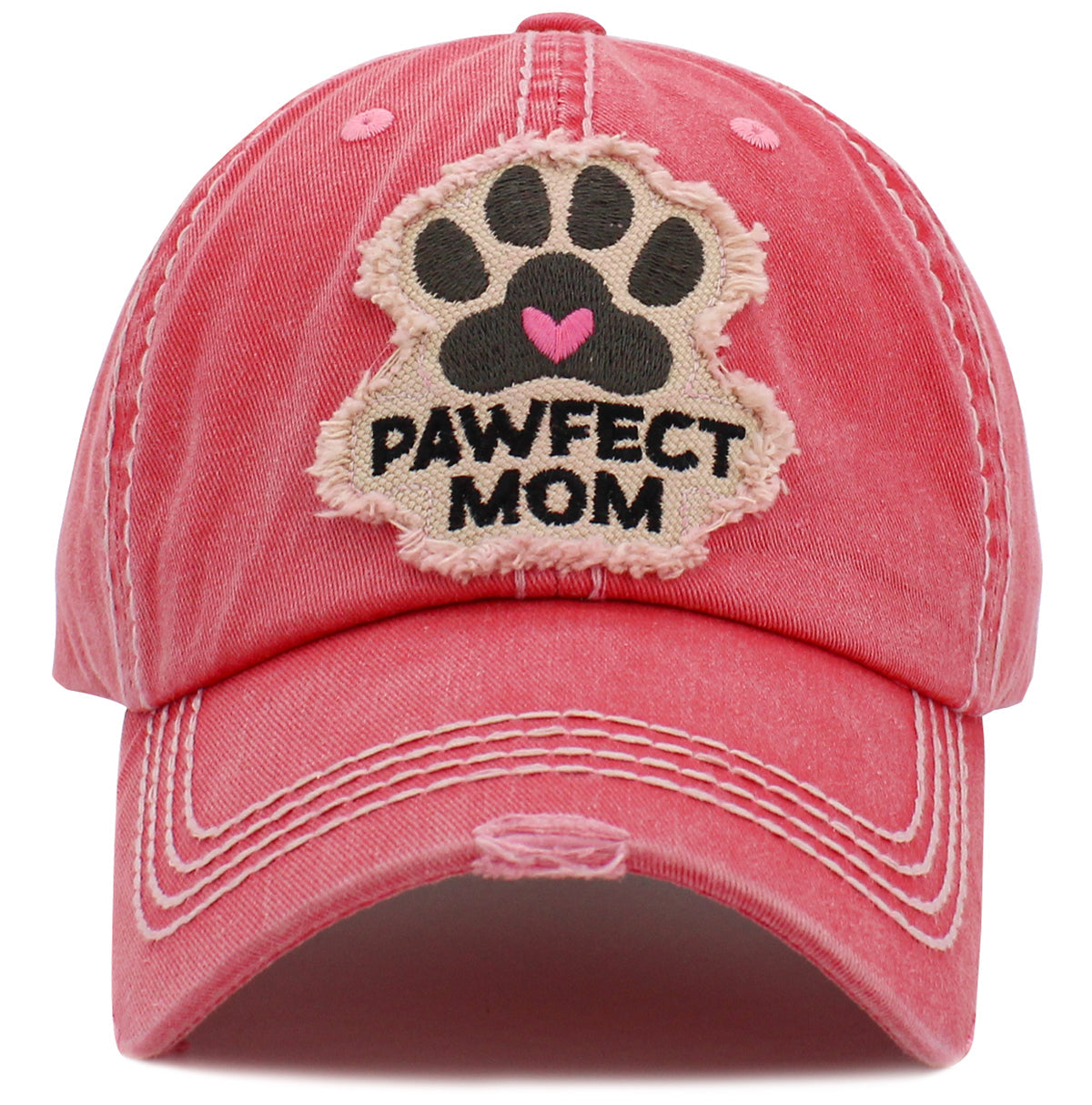 KBV1474 'Pawfect Mom'  Washed Vintage Ballcap