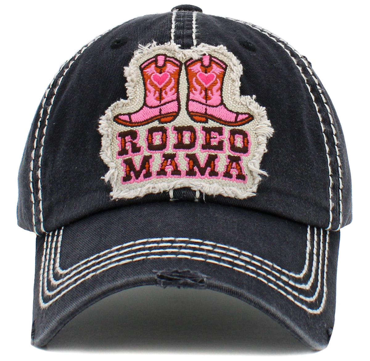 KBV1478 'Rodeo MaMa" Washed vintage Ballcap