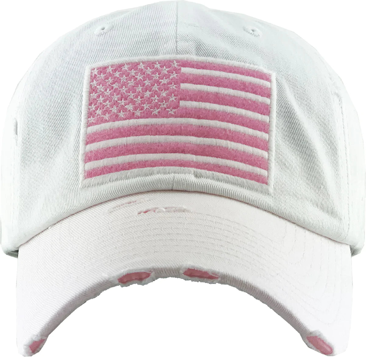KBVT209 American Flag Washed Vintage Distressed Baseball Cap