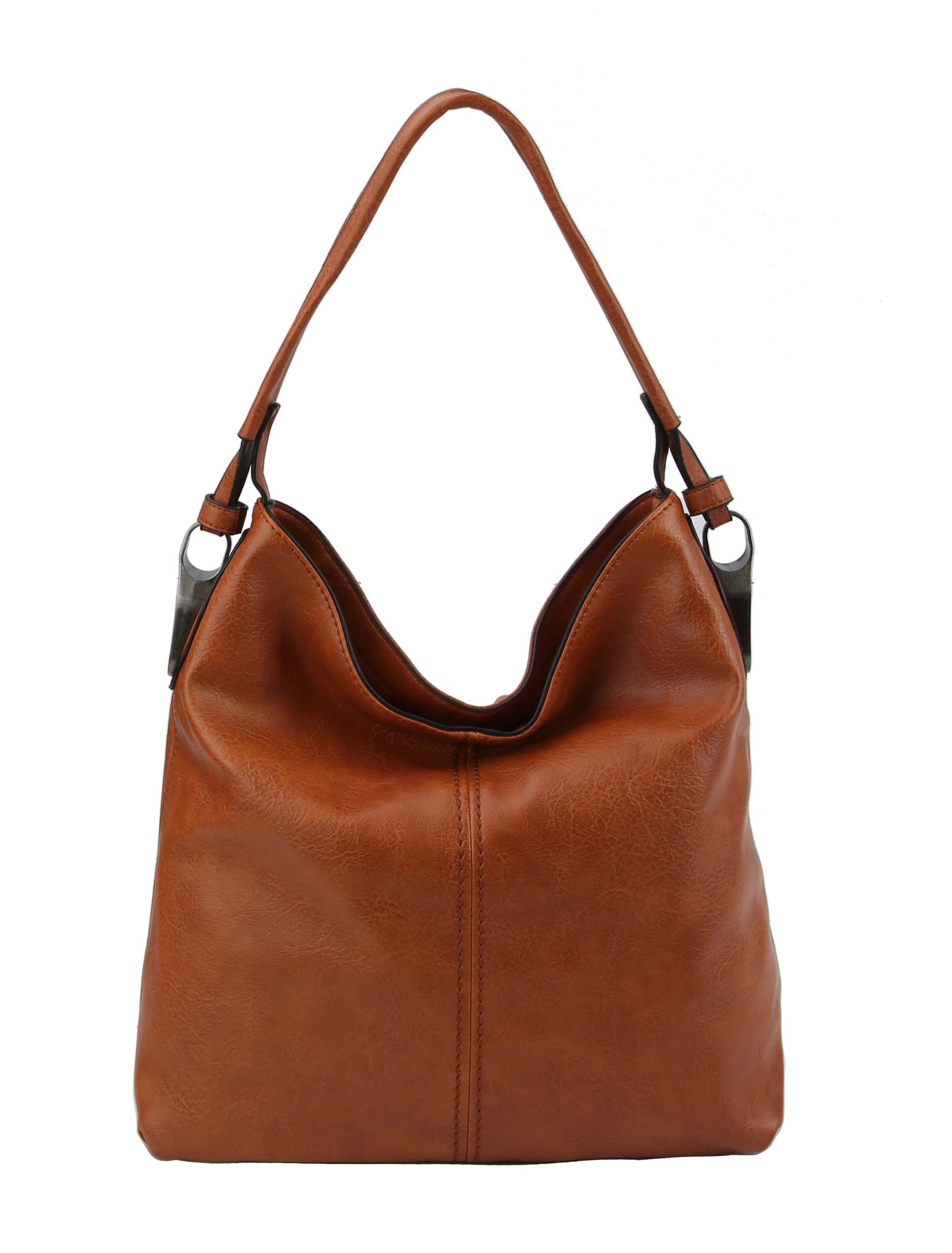 LHL001-2 Side Metal Accent Hobo Bag