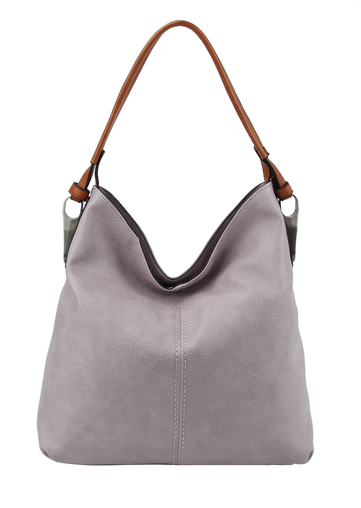 LHL001-2 Side Metal Accent Hobo Bag