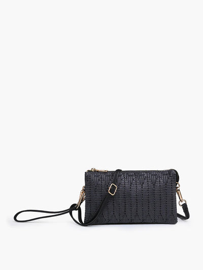 M013WVHER Riley Woven Herringbone 3 Compartment Crossbody/Wristlet