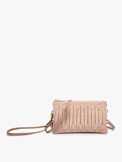 M013WVHER Riley Woven Herringbone 3 Compartment Crossbody/Wristlet