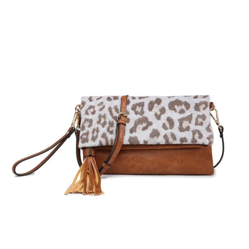 M1772 Flapover Clutch/Crossbody with Tassel